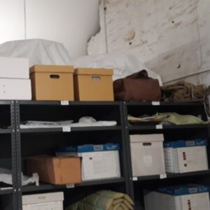Boxes on a shelf
